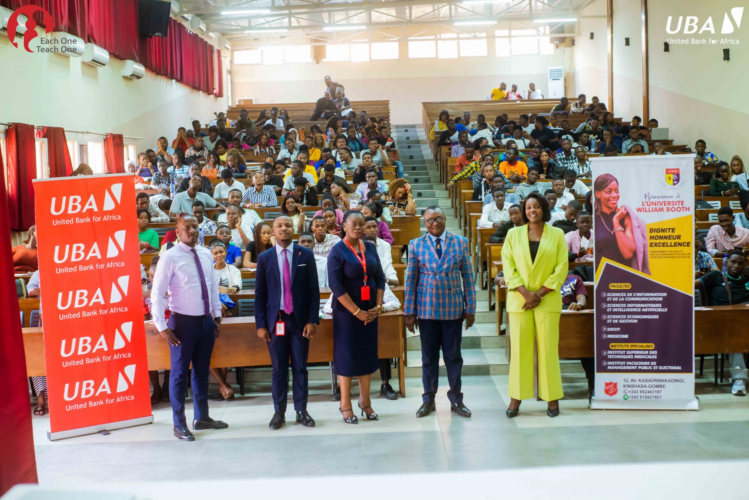 la banque UBA RDC a organisé une séance de partage d’expérience avec les étudiants de l’Université William Booth (UWB).